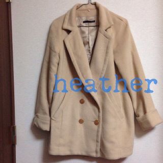 ヘザー(heather)のheather ファー付きコート(ロングコート)