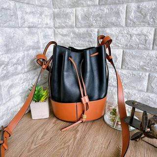 ロエベ(LOEWE)の◇ロエベ◇バルーンバッグ スモール 2WAYショルダーバッグ ブラック×ブラウン(ショルダーバッグ)