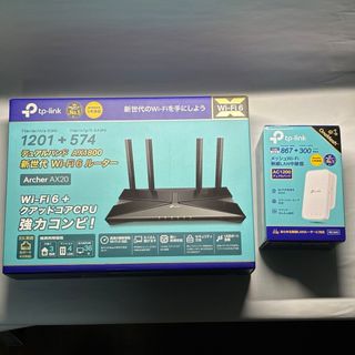 ティーピーリンク(TP-Link)の無線LANルーター ARCHER AX20+中継器RE300(PC周辺機器)