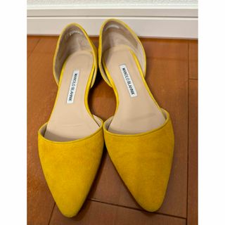 マノロブラニク(MANOLO BLAHNIK)の【美品】マノロブラニク　フラットシューズ(バレエシューズ)