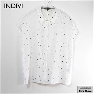 インディヴィ(INDIVI)のINDIVI レディース トップス ノースリーブ ブラウス 日本製 M(シャツ/ブラウス(半袖/袖なし))