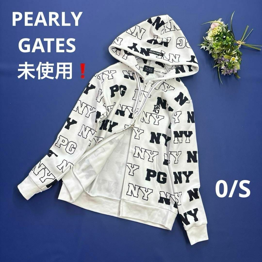 PEARLY GATES(パーリーゲイツ)の未使用❗️パーリーゲイツ　0/S ダブルジップパーカー　フーディー　総柄 スポーツ/アウトドアのゴルフ(ウエア)の商品写真