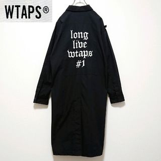 W)taps - 希少 ダブルタップス ブラック ロング丈 ステンカラー コート