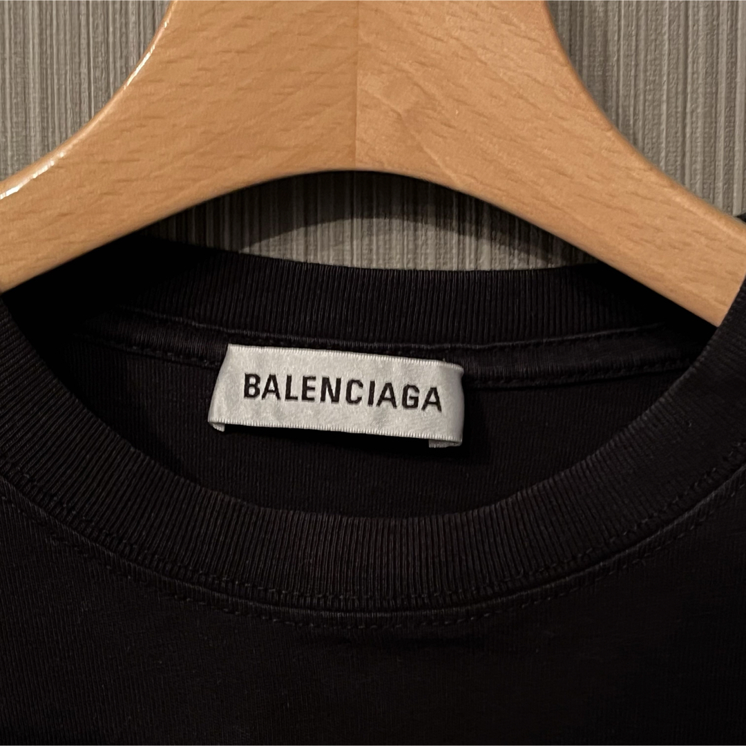 Balenciaga(バレンシアガ)のBALENCIAGA バレンシアガ ロゴプリント Tシャツ ブラック M メンズのトップス(Tシャツ/カットソー(半袖/袖なし))の商品写真