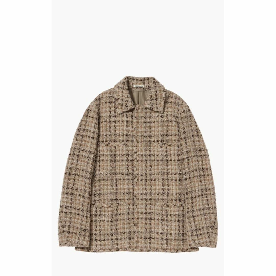 AURALEE(オーラリー)の22AW AURALEE HOMESPUN TWEED BLOUSON 0 美品 レディースのジャケット/アウター(ブルゾン)の商品写真