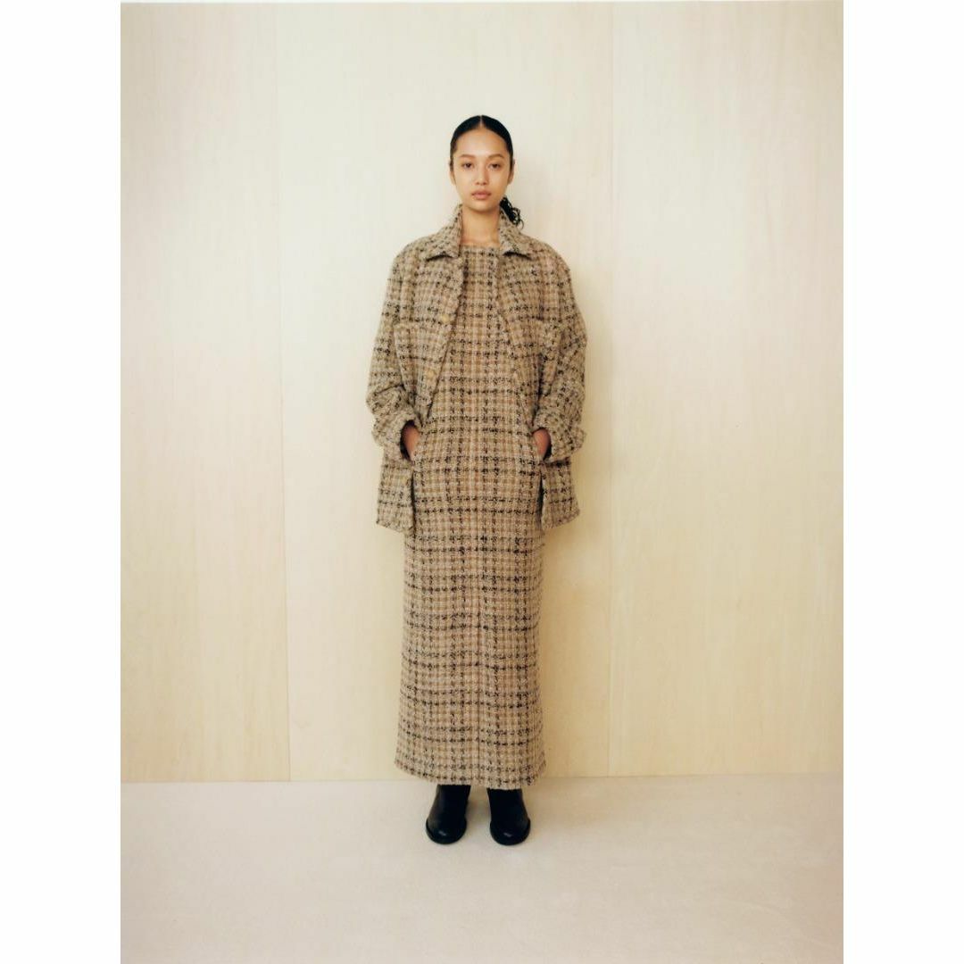 AURALEE(オーラリー)の22AW AURALEE HOMESPUN TWEED BLOUSON 0 美品 レディースのジャケット/アウター(ブルゾン)の商品写真