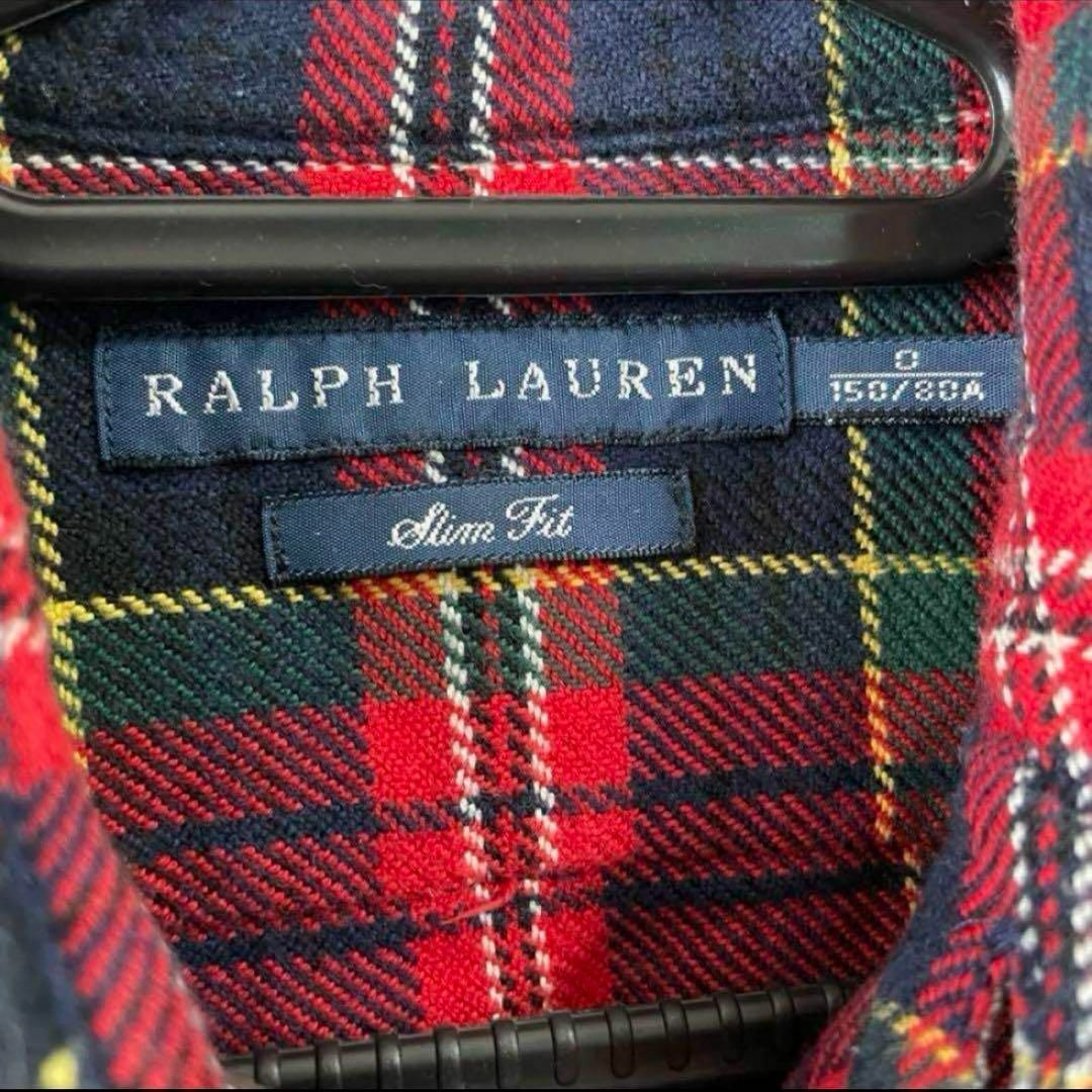 Ralph Lauren(ラルフローレン)の【美品 希少】ラルフローレン ネルシャツ チェックシャツ エルボーパッチ 長袖 レディースのトップス(シャツ/ブラウス(長袖/七分))の商品写真