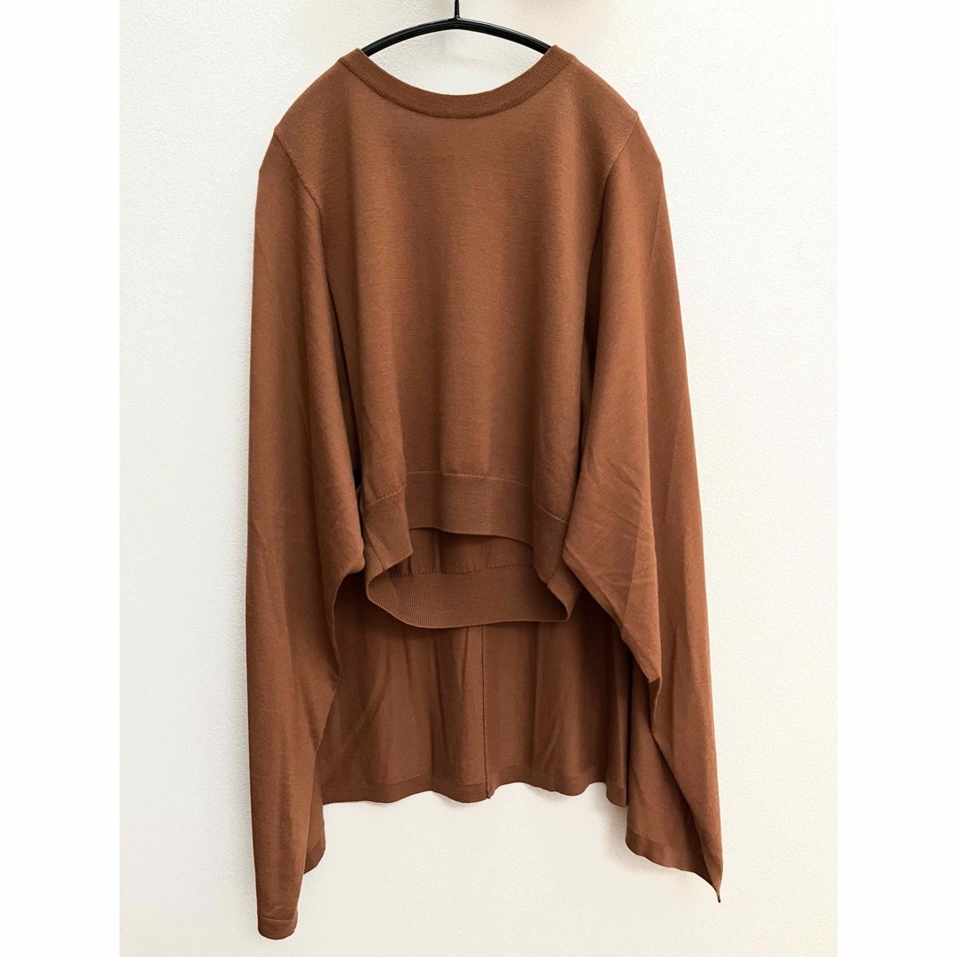 AULA AILA(アウラアイラ)の極美品☆WRINN Back Cape Knit Orange 38 レディースのトップス(ニット/セーター)の商品写真