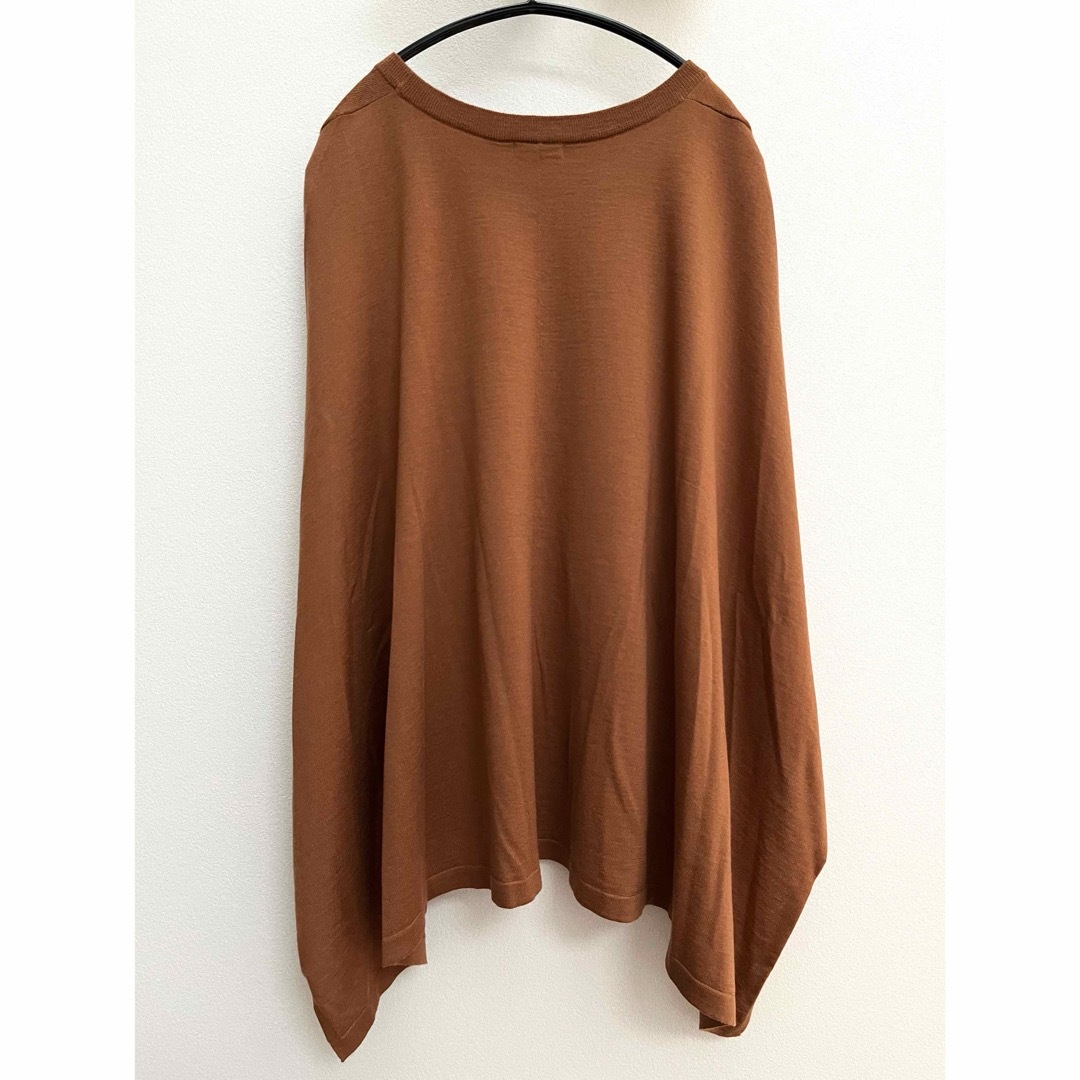 AULA AILA(アウラアイラ)の極美品☆WRINN Back Cape Knit Orange 38 レディースのトップス(ニット/セーター)の商品写真