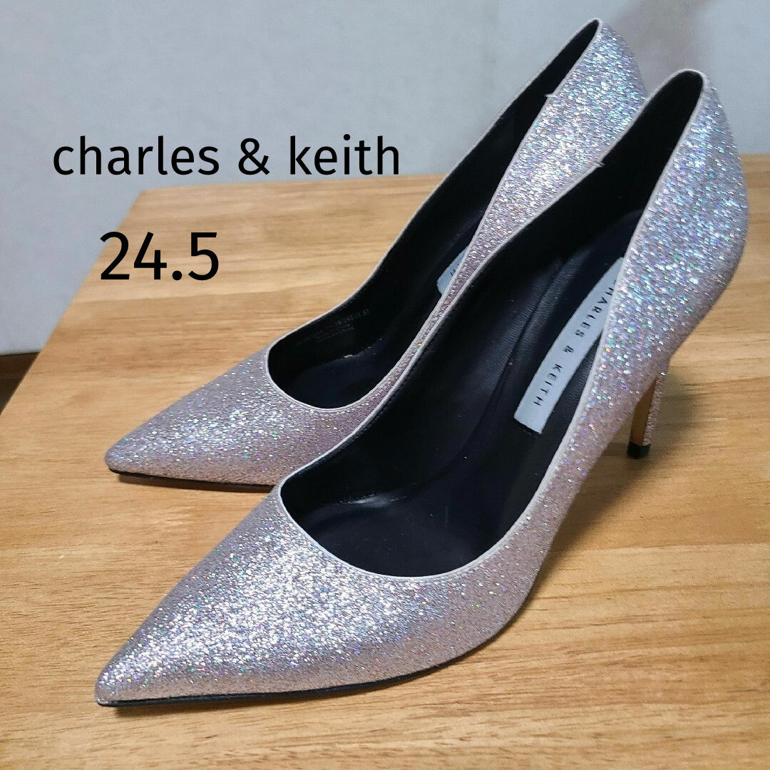 Charles and Keith(チャールズアンドキース)のチャールズアンドキース　ピンヒール　24.5 スパンコール レディースの靴/シューズ(ハイヒール/パンプス)の商品写真