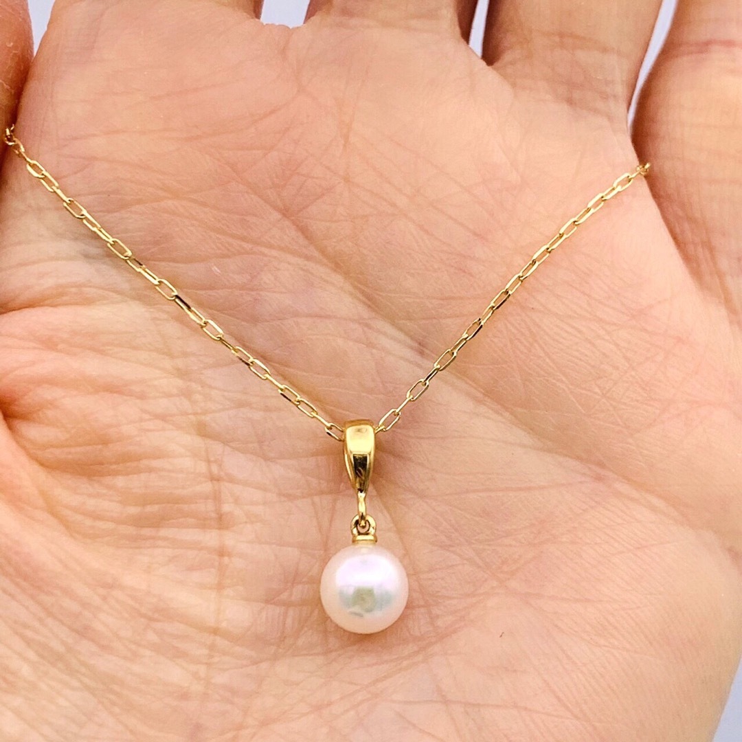 MIKIMOTO(ミキモト)の✴︎極美品　MIKIMOTO ミキモト K18 アコヤ真珠 パール ネックレス レディースのアクセサリー(ネックレス)の商品写真