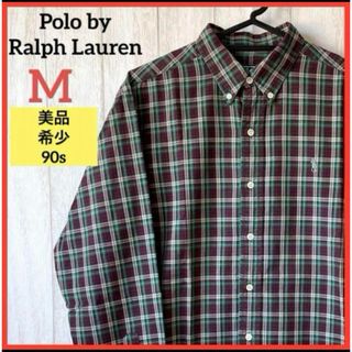 ポロラルフローレン(POLO RALPH LAUREN)の【希少】ポロバイラルフローレン BDシャツ チェック 刺繍ポニー ヴィンテージ(シャツ)