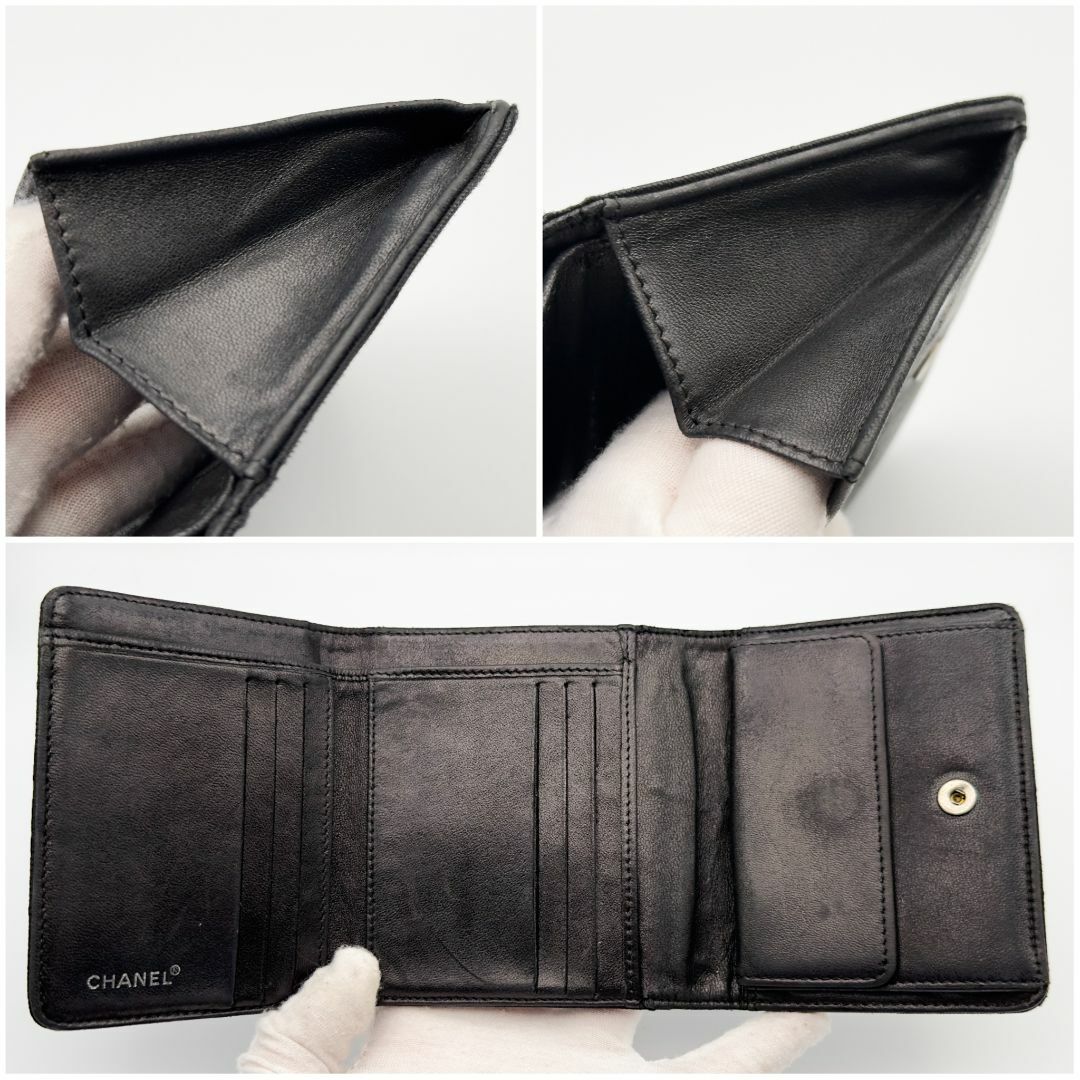 CHANEL(シャネル)の【極美品】CHANEL シャネル　ニュートラベルライン　折財布　黒 レディースのファッション小物(財布)の商品写真