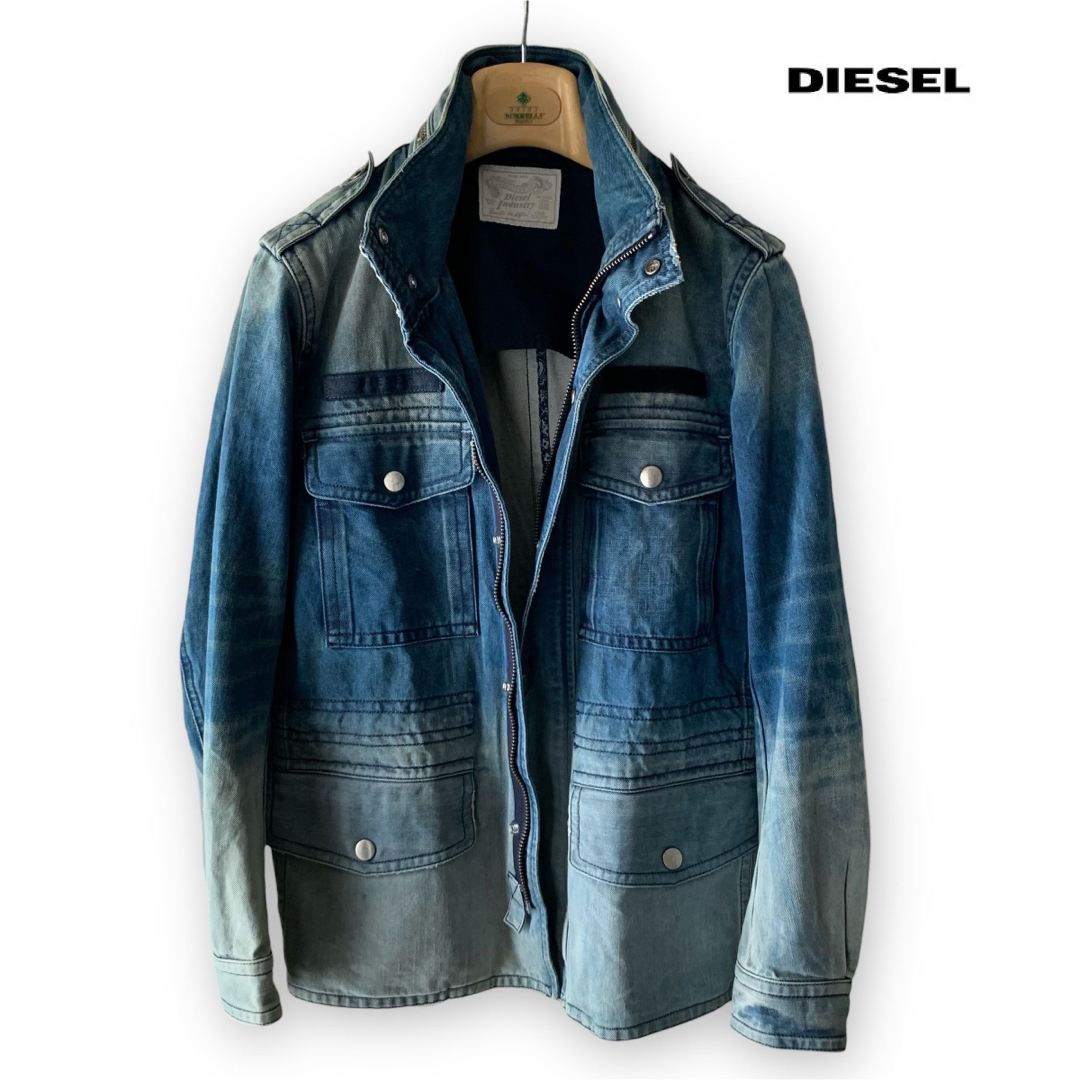 DIESEL(ディーゼル)のDIESEL/M65タイプ/グラデーションブリーチ/デニムジャケット メンズのジャケット/アウター(Gジャン/デニムジャケット)の商品写真