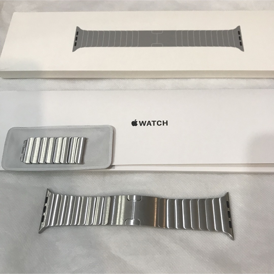 Apple Watch - 【純正】Apple Watch リンクブレスレット シルバー42 44