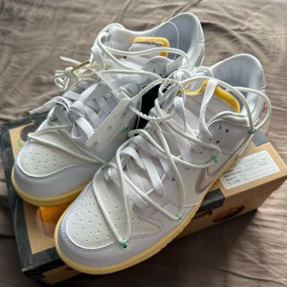 ナイキ(NIKE)のOff-White × Nike Dunk Low lot1 us9(スニーカー)