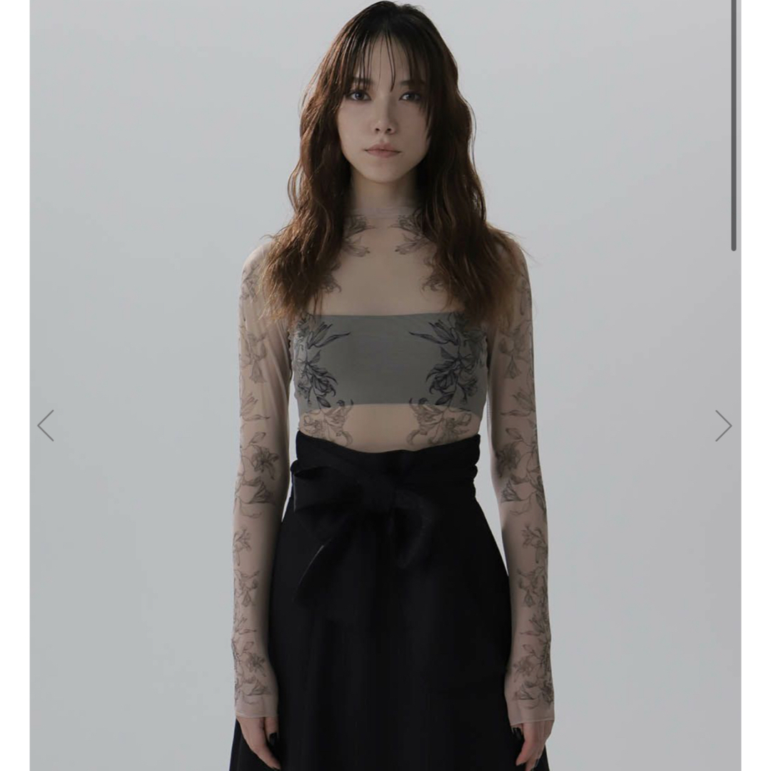 ZARA(ザラ)のmelt the lady lily tattoo tops black レディースのトップス(カットソー(長袖/七分))の商品写真