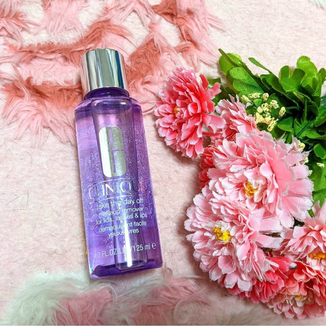 CLINIQUE(クリニーク)の新品❤クリニーク♥テイクザデイオフ125ml♥ポイントメイクアップリムーバー♥① コスメ/美容のスキンケア/基礎化粧品(クレンジング/メイク落とし)の商品写真