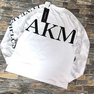 AKM - 【新品】LUXEAKMPLUS AKM／ロゴプリント ロンT カットソー L