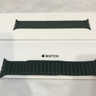 Apple Watch - 【廃盤×美品】Apple Watch 純正 レザーリンク　グリーン