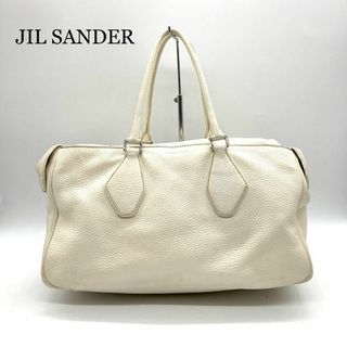 Jil Sander - 【大容量】JIL SANDER ジルサンダー ボストンバッグ シボ革 型押しロゴ