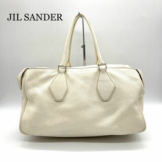 Jil Sander - 【大容量】JIL SANDER ジルサンダー ボストンバッグ シボ革 型押しロゴ