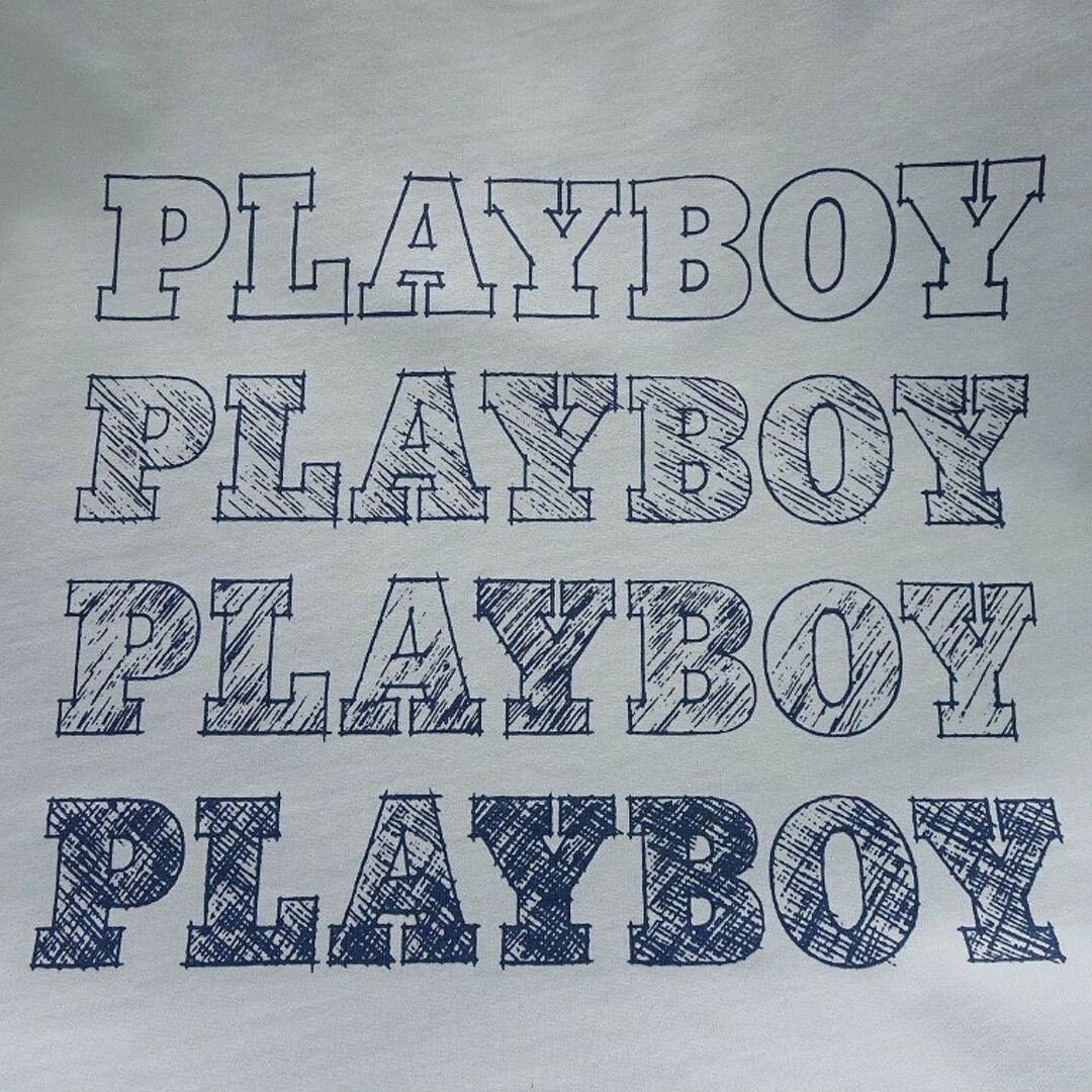 PLAYBOY(プレイボーイ)の新品 プレイボーイ 24年春夏 グラフィック スウェット M 水色 メンズのトップス(スウェット)の商品写真