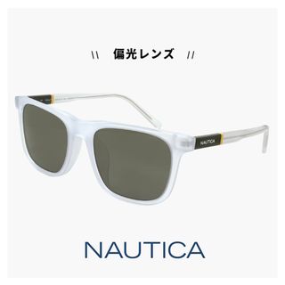 ノーティカ(NAUTICA)の【新品】 NAUTICA ノーティカ 偏光サングラス n6004slb-971 N6004slb uvカット 紫外線対策 偏光 レンズ ウェリントン 型 メンズ レディース ユニセックス モデル 運転 ドライブ 釣り アウトドア キャンプ アジアンフィット モデル マット クリア クリスタル カラー(サングラス/メガネ)