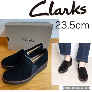 クラークス(Clarks)の【新品】Clarks クラークス シェイリンアヴェ ブラックスエード 軽量(スリッポン/モカシン)