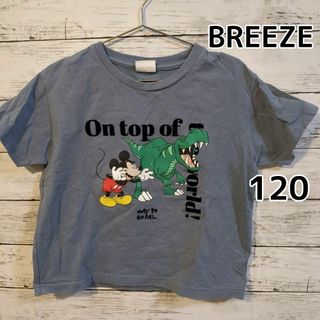 BREEZE - 【BREEZE】ミッキー　恐竜　半袖Ｔシャツ　120cm　グレー