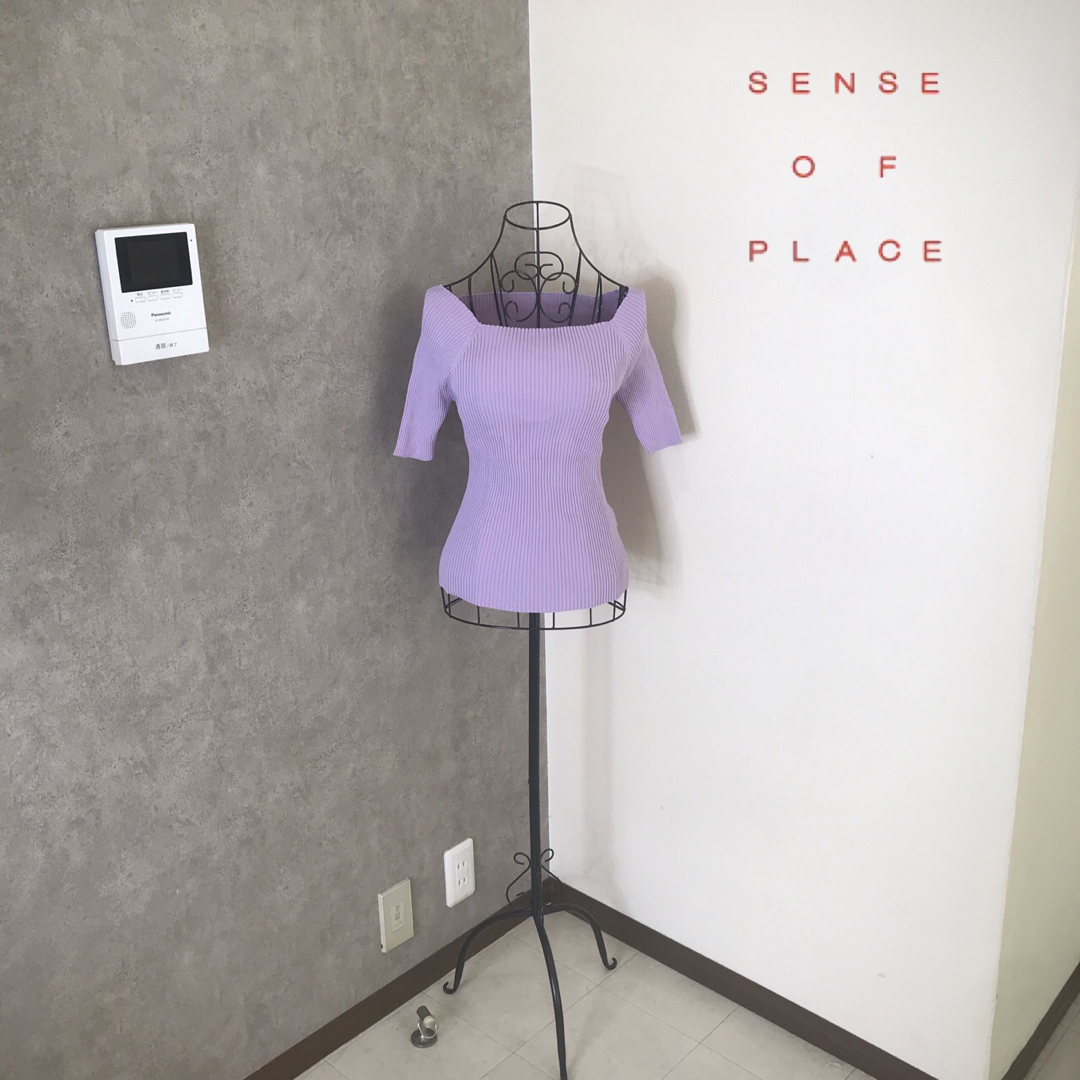 SENSE OF PLACE by URBAN RESEARCH(センスオブプレイスバイアーバンリサーチ)のセンスオブプレイス♡2度着用　リブカットソー レディースのトップス(カットソー(半袖/袖なし))の商品写真