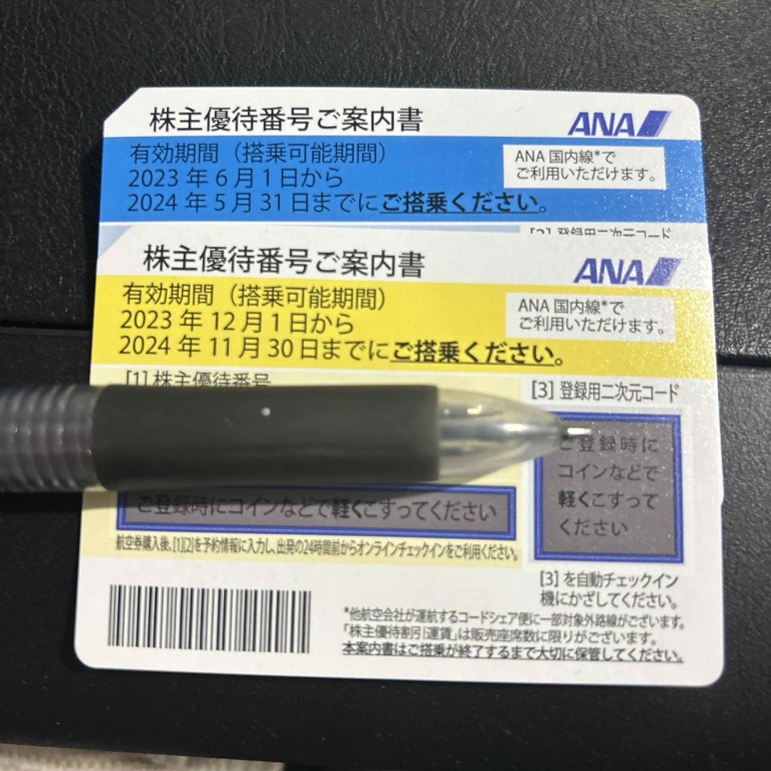 ANA(全日本空輸)(エーエヌエー(ゼンニッポンクウユ))のANA 株主優待 2枚  チケットの乗車券/交通券(航空券)の商品写真