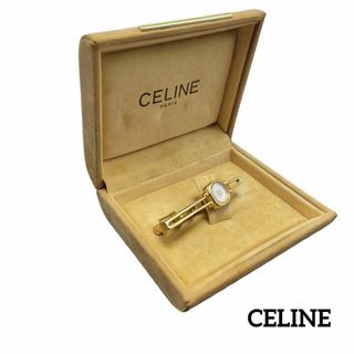 セリーヌ(celine)のCELINE ネクタイピン マカダム パール調 ゴールド(ネクタイピン)