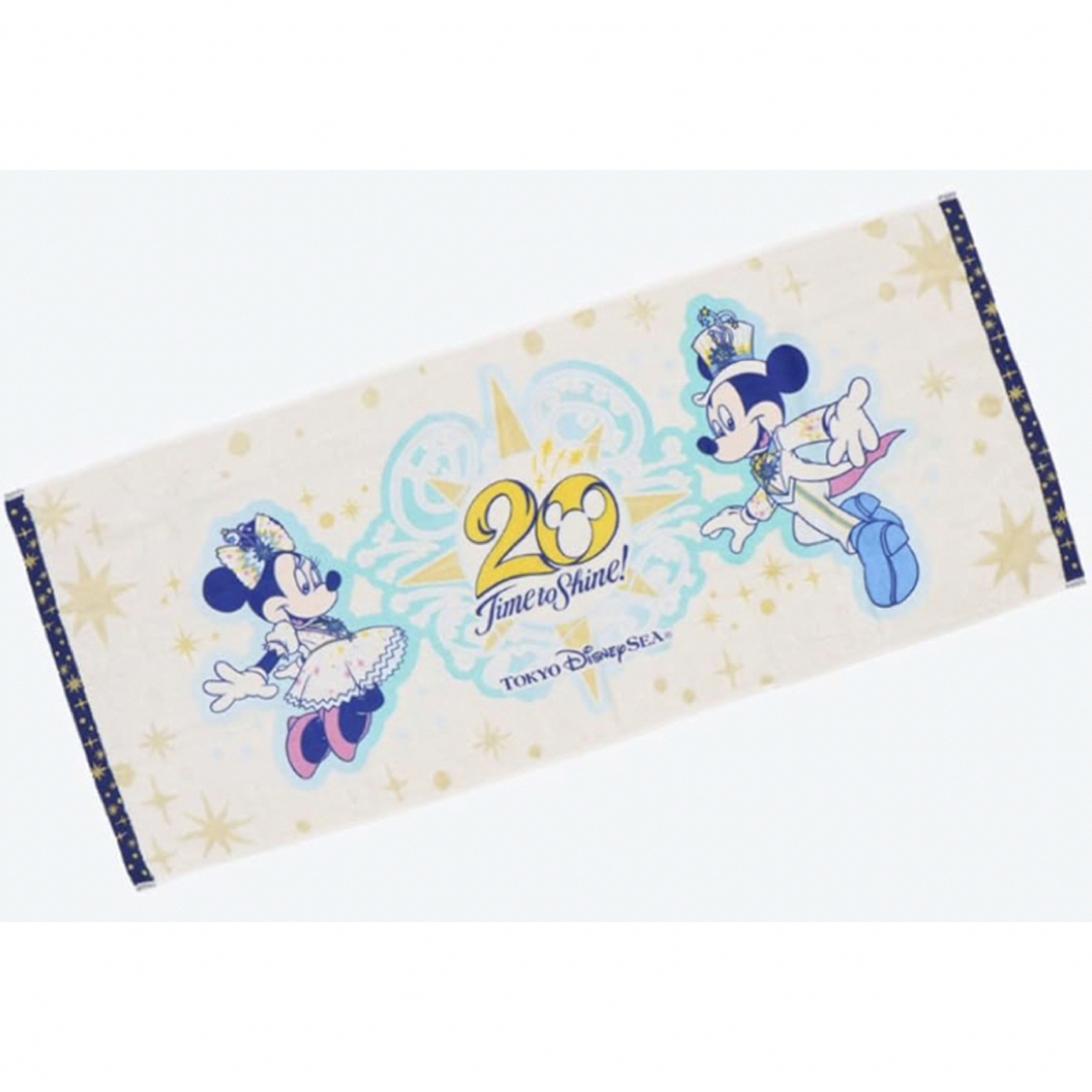 Disney(ディズニー)の【新品未開封】ディズニーシー　20周年　タオル　フェイスタオル エンタメ/ホビーのおもちゃ/ぬいぐるみ(キャラクターグッズ)の商品写真