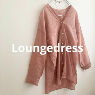 ラウンジドレス(Loungedress)の★ラウンジドレス★シアーバイアスロングブラウス ピンク(シャツ/ブラウス(長袖/七分))