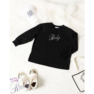 レディー(Rady)の新品　ちびRady　M（120~130cm）ラインストーンロゴロンT(Tシャツ/カットソー)