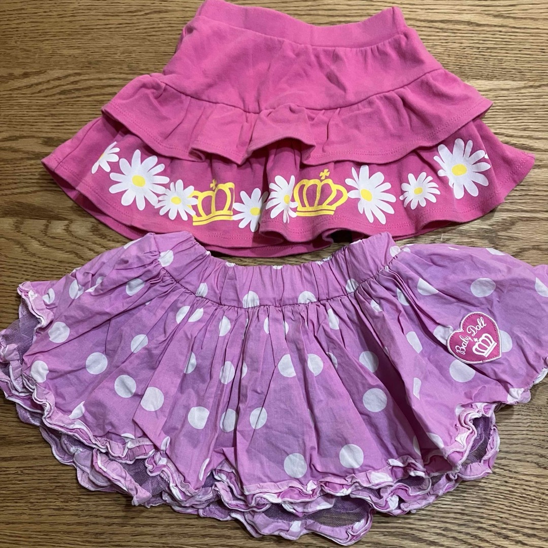 BABYDOLL(ベビードール)のベビードール　フリル　チュール　スカートセット　ピンク キッズ/ベビー/マタニティのキッズ服女の子用(90cm~)(スカート)の商品写真