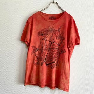 エアロポステール(AEROPOSTALE)のアメリカ古着　半袖　Tシャツ　タイダイ　ブリーチ加工　プリント　F312(Tシャツ/カットソー(半袖/袖なし))