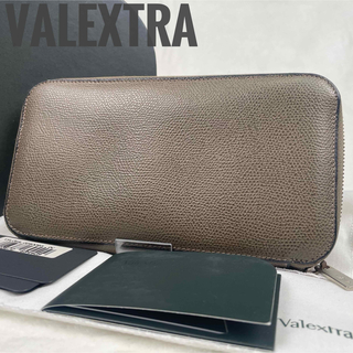 Valextra - 【現行モデル】ヴァレクストラ ラウンドジップ 12カード オイスターグレー