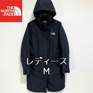 ザノースフェイス(THE NORTH FACE)の美品人気 ノースフェイス マウンテンパーカー レディースM ロゴ刺繍 ブラック(ナイロンジャケット)