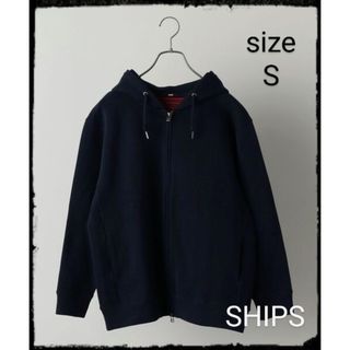 シップス(SHIPS)のSHIPS【美品】【WEB限定】ピケ ダブルフェイス ボーダー ジップ パーカー(パーカー)