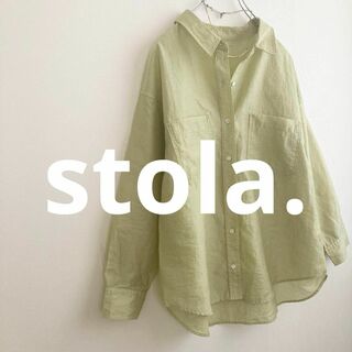 ★ストラ★シアーオーバーサイズシャツ グリーン