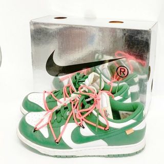 ナイキ(NIKE)の★OFF-WHITE × Nike オフホワイト ナイキ Dunk Low "White/Pine-Green ダンク ロー ホワイト/パイン グリーン  CT0856-100 size28cm(スニーカー)