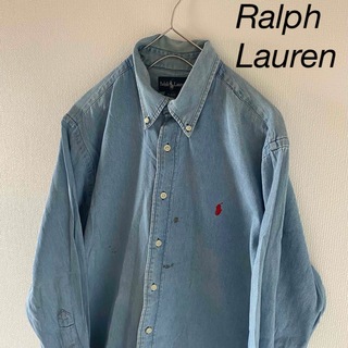 ラルフローレン(Ralph Lauren)のRalphLaurenラルフローレンデニム長袖シャツxlインディゴメンズ(シャツ)