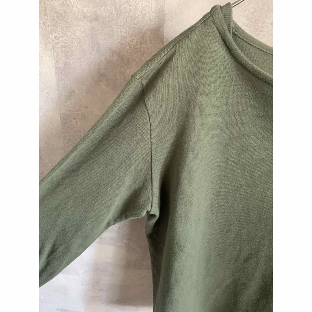 マイヨ　maillot  カーキ モスグリーンボート　ネックロンTヘビーウエイト メンズのトップス(Tシャツ/カットソー(七分/長袖))の商品写真