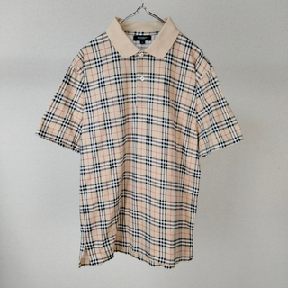 バーバリー(BURBERRY)のBurberry ノバチェック　ポロシャツ　半袖　tシャツ  バーバリー　総柄(ポロシャツ)