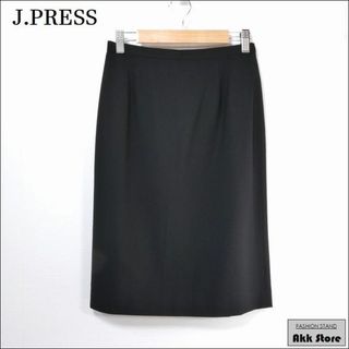 ジェイプレス(J.PRESS)のJ.PRESS ジェイプレス レディース スカート ひざ丈 黒 日本製(ひざ丈スカート)