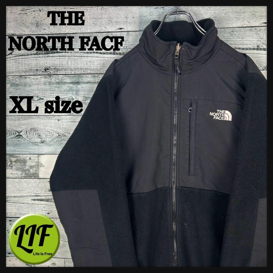THE NORTH FACE(ザノースフェイス)のノースフェイス 刺繍ロゴ デナリフリースジャケット ブラック ウィメンズXL レディースのジャケット/アウター(ブルゾン)の商品写真