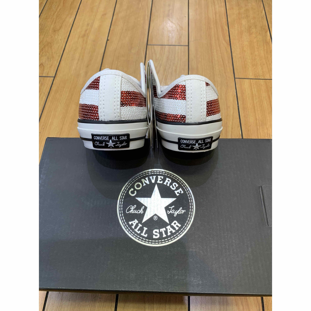 ALL STAR（CONVERSE）(オールスター)の✨新品✨コンバース　オールスター　100 スパンコール　USF ストライプ レディースの靴/シューズ(スニーカー)の商品写真