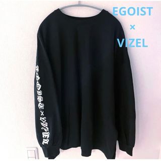 エゴイスト(EGOIST)のEGOIST×VIZELコラボ ロンT ブラック　エゴイスト　クラブビゼル(Tシャツ(長袖/七分))